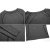 imageNELEUS Womens 3 Pack Compression Shirts Long Sleeve Yoga Athletic Running T Shirt8021black grey navy Blue