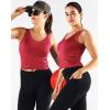 imageNELEUS Womens 3 Pack Athletic Compression Tank Top with Sport Bra Running Shirt8200 BlackGreyRed