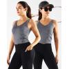 imageNELEUS Womens 3 Pack Athletic Compression Tank Top with Sport Bra Running Shirt8200 BlackGreyRed