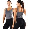 imageNELEUS Womens 3 Pack Athletic Compression Tank Top with Sport Bra Running Shirt8200 BlackGreyRed
