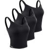 imageNELEUS Womens 3 Pack Athletic Compression Tank Top with Sport Bra Running Shirt8196 BlackBlackBlack