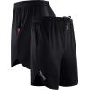 imageNELEUS 2 in 1 Athletic Shorts for Men with Pockets 9quot Dry Fit Workout Shorts with Liner6150 Black 1 Pack