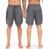 imageNELEUS 2 in 1 Athletic Shorts for Men with Pockets 9quot Dry Fit Workout Shorts with Liner6150 Grey 1 Pack