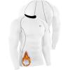 imageNELEUS Mens 3 Pack Dry Fit Long Sleeve Compression Shirts Workout Running Shirts5030 White white white 3 Pack