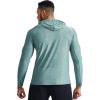 imageNELEUS Mens Dry Fit Athletic Shirt Workout Running Long Sleeve Shirts with Hoods5071 Dark GreyLight Green 2 Pack