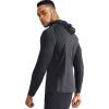 imageNELEUS Mens Dry Fit Athletic Shirt Workout Running Long Sleeve Shirts with Hoods5071 Dark GreyLight Green 2 Pack