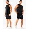 imageNELEUS Mens Dry Fit Workout Running Muscle Tank Top5160 BlackGreyRed