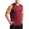imageNELEUS Mens Dry Fit Workout Running Muscle Tank TopVneck BlackGreyRed  3 Pack
