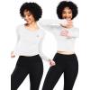 imageNELEUS Womens Running Workout Athletic Crop Shirts Pack of 3208 Black 2pcs  White 2pcs