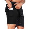 imageNELEUS 2 in 1 Athletic Shorts for Men with Pockets 9quot Dry Fit Workout Shorts with Liner6150 Black 1 Pack