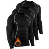 imageNELEUS Mens 3 Pack Dry Fit Long Sleeve Compression Shirts Workout Running Shirts5030 Black black black 3 Pack