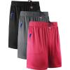 imageNELEUS Mens 7 inch Running Shorts Athletic Gym Workout Shorts with PocketsQ6001 BlackGreyRed 3 Pack