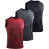 imageNELEUS Mens Dry Fit Workout Running Muscle Tank Top5160 BlackGreyRed