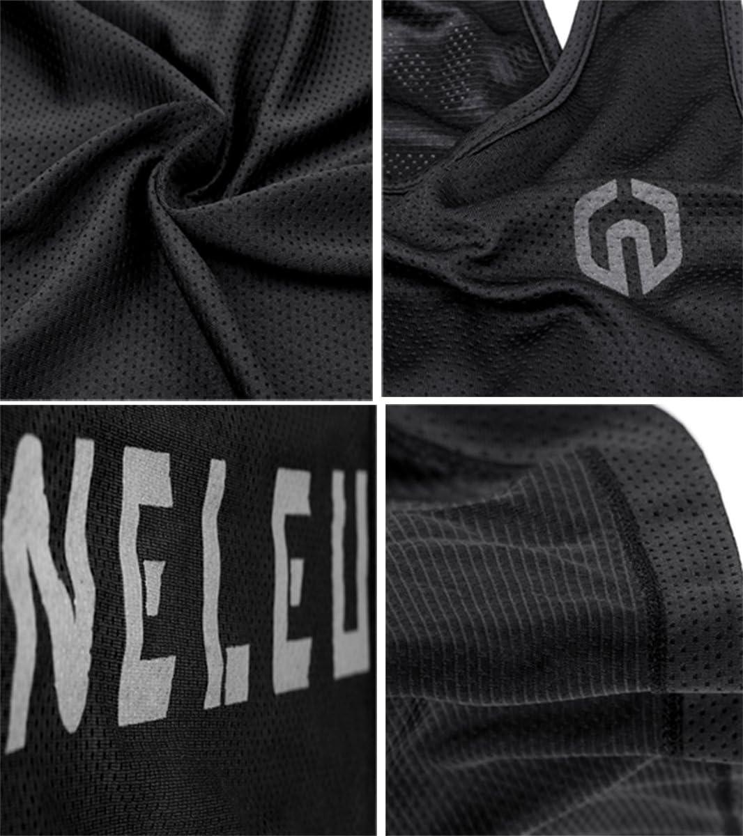 imageNELEUS Mens Workout Running Tank Top Sleeveless Gym Athletic Shirts5031 3 Pack Black blue navy