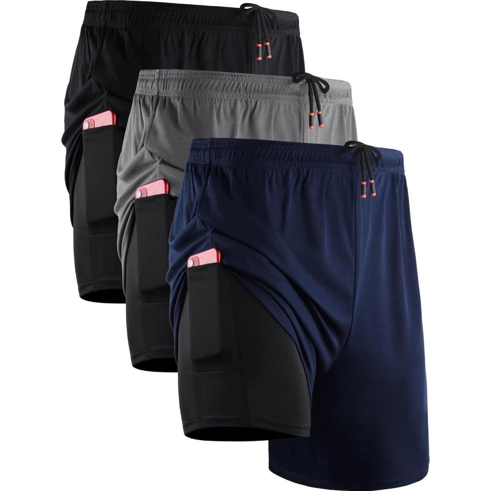 imageNELEUS mens Soft6070 BlackGreyNavy Blue 3 Pack