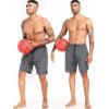 imageNELEUS 2 in 1 Athletic Shorts for Men 9quot Dry Fit Workout Running Shorts with Pockets6150 Grey 1 Pack