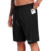 imageNELEUS 2 in 1 Men 9quot Dry Fit Athletic Bermuda Workout Shorts for Basketball Beach Casual6155 Black 3 Pack