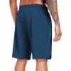 imageNELEUS 2 in 1 Men 9quot Dry Fit Athletic Bermuda Workout Shorts for Basketball Beach Casual6155 BlackGreyNavy Blue 3 Pack