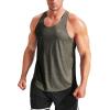 imageNELEUS Mens Gym Workout Running Tank Top Sleeveless Athletic Shirts81 Dark GreyLight GreyOlive Green 3 Pack