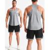 imageNELEUS Mens Gym Workout Running Tank Top Sleeveless Athletic Shirts81 Dark GreyLight GreyOlive Green 3 Pack