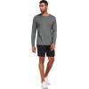 imageNELEUS Mens Workout Long Sleeve Running Shirts Mesh Fishing Hiking TShirtsHoodedCrewneck BlackGreyGreen 3 Pack