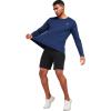 imageNELEUS Mens Workout Long Sleeve Running Shirts Mesh Fishing Hiking TShirtsHoodedCrewneck BlackNavy BlueGreen 3 Pack