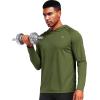 imageNELEUS Mens Workout Long Sleeve Running Shirts Mesh Fishing Hiking TShirtsHoodedHooded BlackGreyGreen 3 Pack