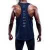 imageNELEUS Mens Workout Running Tank Top Sleeveless Gym Athletic Shirts5031 3 Pack Black blue navy