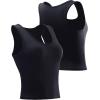 imageNELEUS Womens Running Crop Tank Tops Dry Fit Workout Athletic Crop Shirts Pack of 38080 BlackBlackBlack 3 Pack