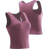 imageNELEUS Womens Running Crop Tank Tops Dry Fit Workout Athletic Crop Shirts Pack of 38080 BlackDark GreyRosy Brown 3 Pack
