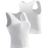 imageNELEUS Womens Running Crop Tank Tops Dry Fit Workout Athletic Crop Shirts Pack of 38080 BlackDark GreyWhite 3 Pack