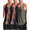 imageNELEUS Mens Gym Workout Running Tank Top Sleeveless Athletic Shirts81 Navy BlueDark GreyOlive Green 3 Pack