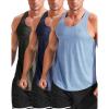 imageNELEUS Mens Gym Workout Running Tank Top Sleeveless Athletic Shirts81 Olive GreenNavy BlueLight Blue 3 Pack