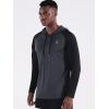 imageNELEUS Mens Dry Fit Athletic Shirt Workout Running Long Sleeve Shirts with Hoods5102 2 Pack dark GreyLight Grey