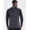 imageNELEUS Mens Dry Fit Athletic Shirt Workout Running Long Sleeve Shirts with Hoods5102 Dark GreyLight GreenRed 3 Pack