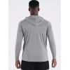 imageNELEUS Mens Dry Fit Athletic Shirt Workout Running Long Sleeve Shirts with HoodsUpf 50 BlackGrey 2 Pack