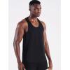 imageNELEUS Mens 3 Pack Dry Fit YBack Muscle Tank Top5097 BlackGreyNavy Blue 3 Pack
