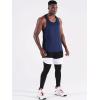 imageNELEUS Mens 3 Pack Dry Fit YBack Muscle Tank Top5097 BlackGreyNavy Blue 3 Pack