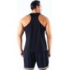 imageNELEUS Mens 3 Pack Dry Fit YBack Muscle Tank Top5161 BlackBlackBlack