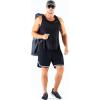 imageNELEUS Mens 3 Pack Dry Fit YBack Muscle Tank Top5161 BlackBlackBlack