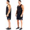 imageNELEUS Mens 3 Pack Dry Fit YBack Muscle Tank Top5161 BlackBlackBlack