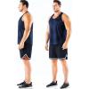 imageNELEUS Mens 3 Pack Dry Fit YBack Muscle Tank Top5161 BlackGreyNavy Blue