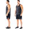 imageNELEUS Mens 3 Pack Dry Fit YBack Muscle Tank Top5161 BlackGreyRed