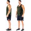 imageNELEUS Mens 3 Pack Dry Fit YBack Muscle Tank Top5161 RedOlive GreenNavy Blue