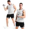 imageNELEUS Mens 3 Pack Dry Fit YBack Muscle Tank TopVneck BlackGreyWhite  3 Pack