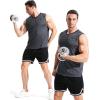imageNELEUS Mens 3 Pack Dry Fit YBack Muscle Tank TopVneck BlackGreyWhite  3 Pack