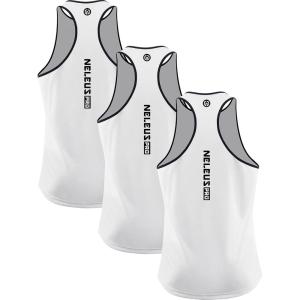 imageNELEUS Mens 3 Pack Dry Fit YBack Muscle Tank Top5097 WhiteWhiteWhite 3 Pack