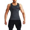 imageNELEUS Mens 3 Pack Athletic Compression Under Base Layer Sport Tank Top5074 Black Grey 3 Pack
