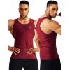 imageNELEUS Mens 3 Pack Athletic Compression Under Base Layer Sport Tank Top5074 Light GreenSlate GrayRed 3 Pack