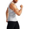 imageNELEUS Mens 3 Pack Athletic Compression Under Base Layer Sport Tank Top5074 Light Grey 3 Pack